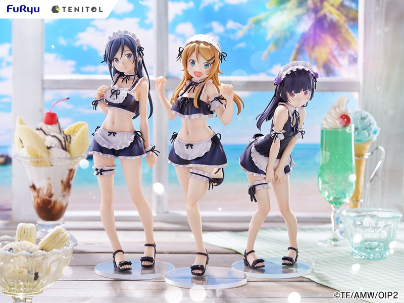 『TENITOL TALL 桐乃&黒猫&あやせ水着メイドver. 3体セット』